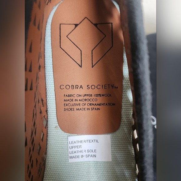 COBRA SOCIETY Molly Flat Espadrille Charcoal Aqua SZ 37/US 6.5 - Picture 8 of 11